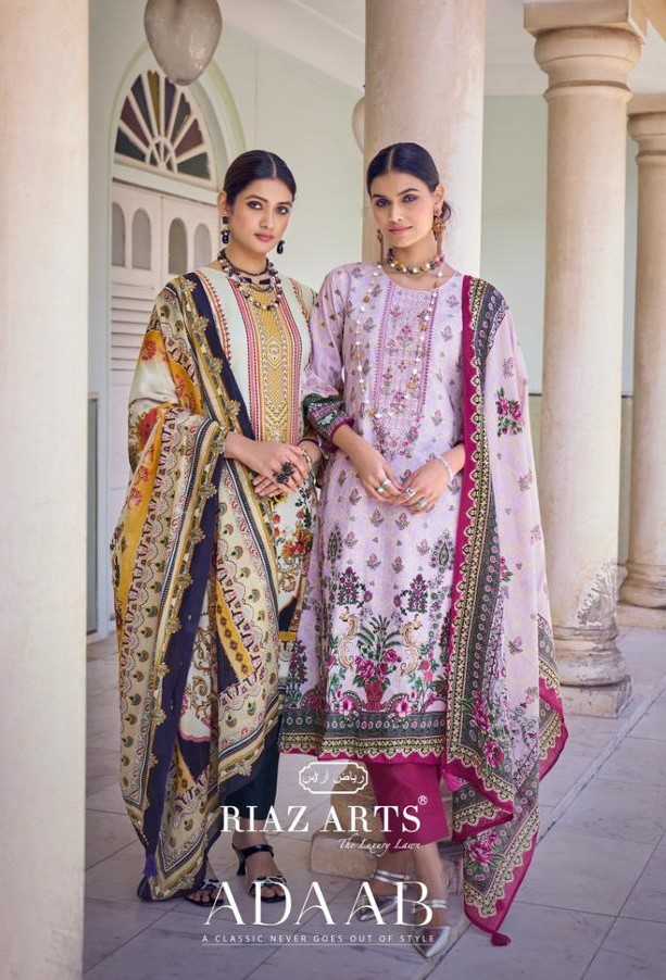 riaz artz adaab summer collection lawn digital print pakistani unstitch suit