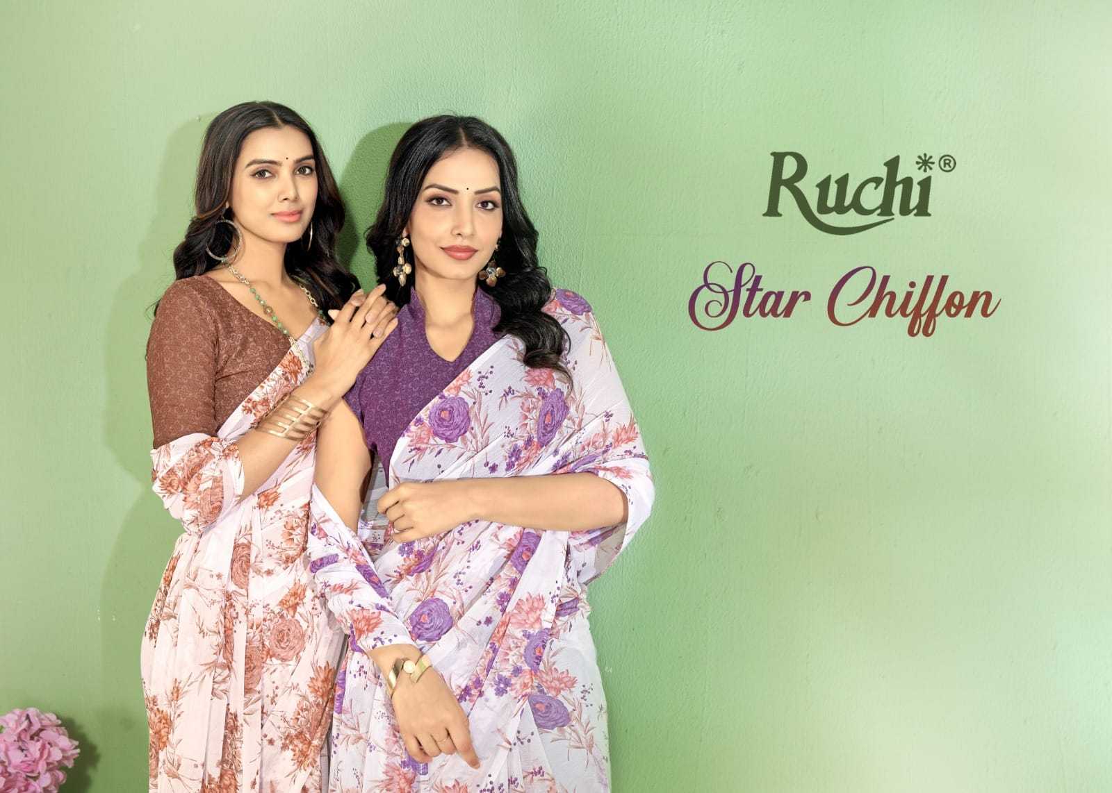 ruchi star chiffon 154 beautiful chiffon printed sarees collection