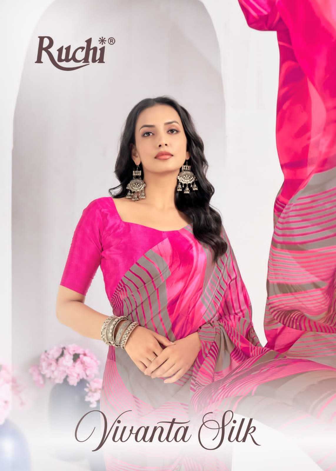 ruchi vivanta silk vol 32 daily wear silk crape sarees 