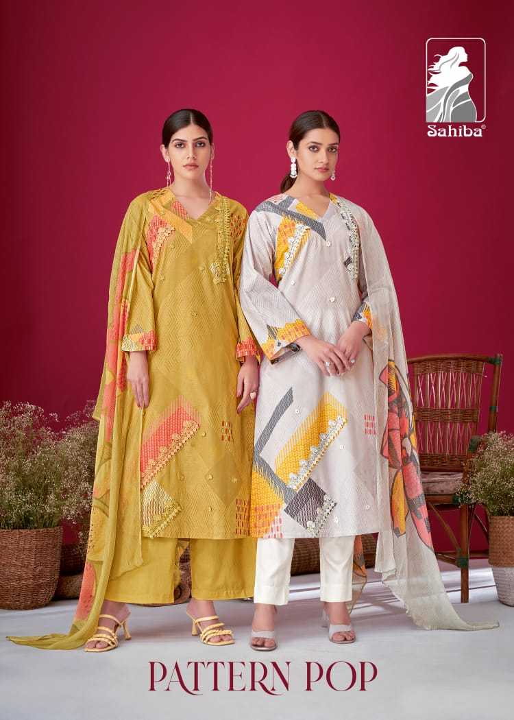 sahiba pattern pop fancy cotton digital print unstitch salwar kameez