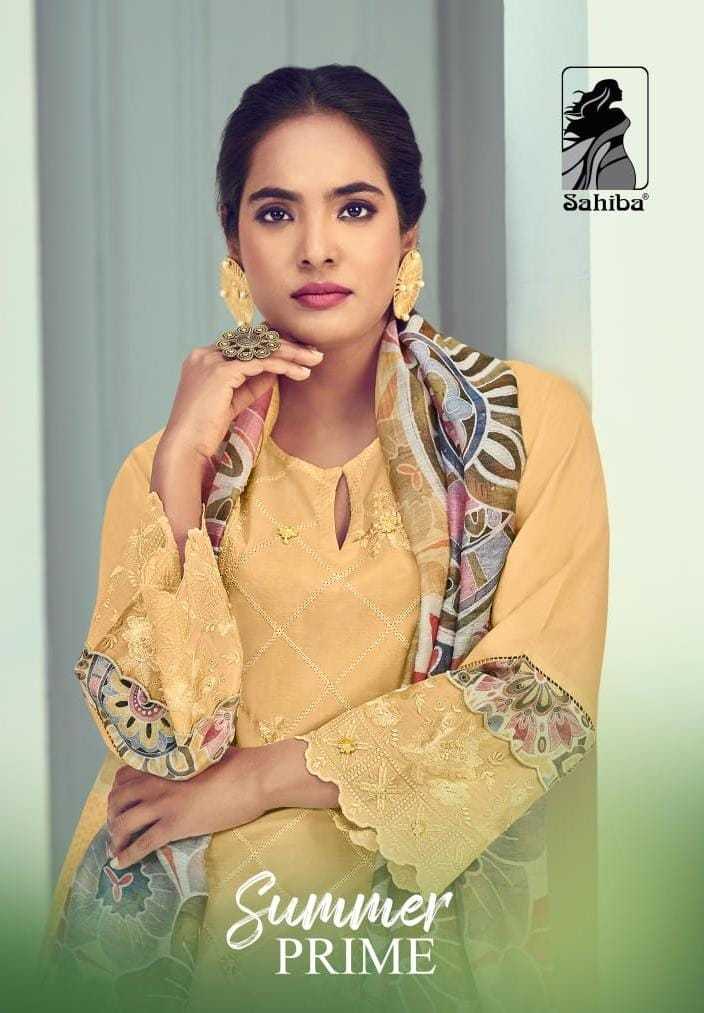 sahiba summer prime beautiful handwork dress material