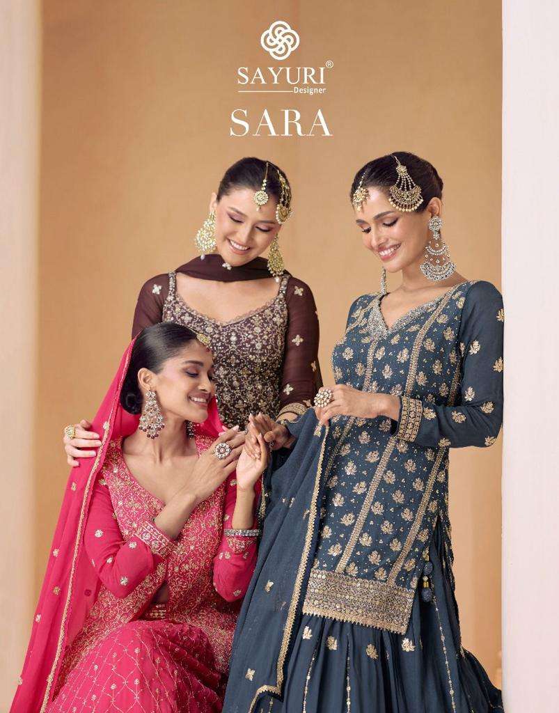 sayuri designer sara readymade bridal wear skirt kurti dupatta collection