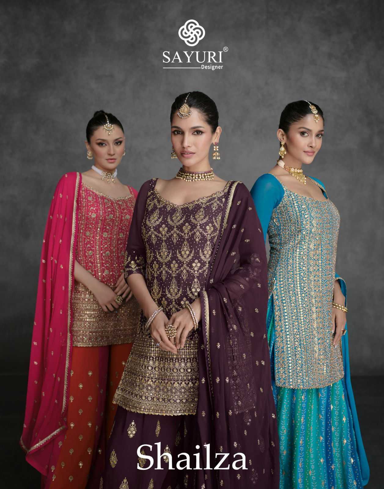 sayuri designer shailza readymade plazo style occasion wear salwar kameez