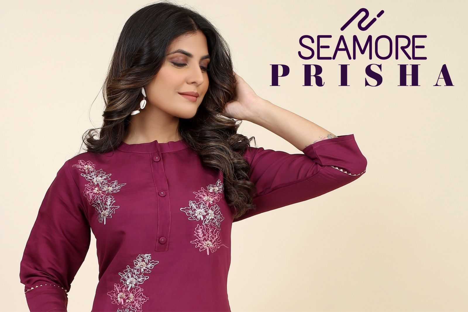 seamore prisha vol 2 504-507 fancy festive wear readymade kurti with pant