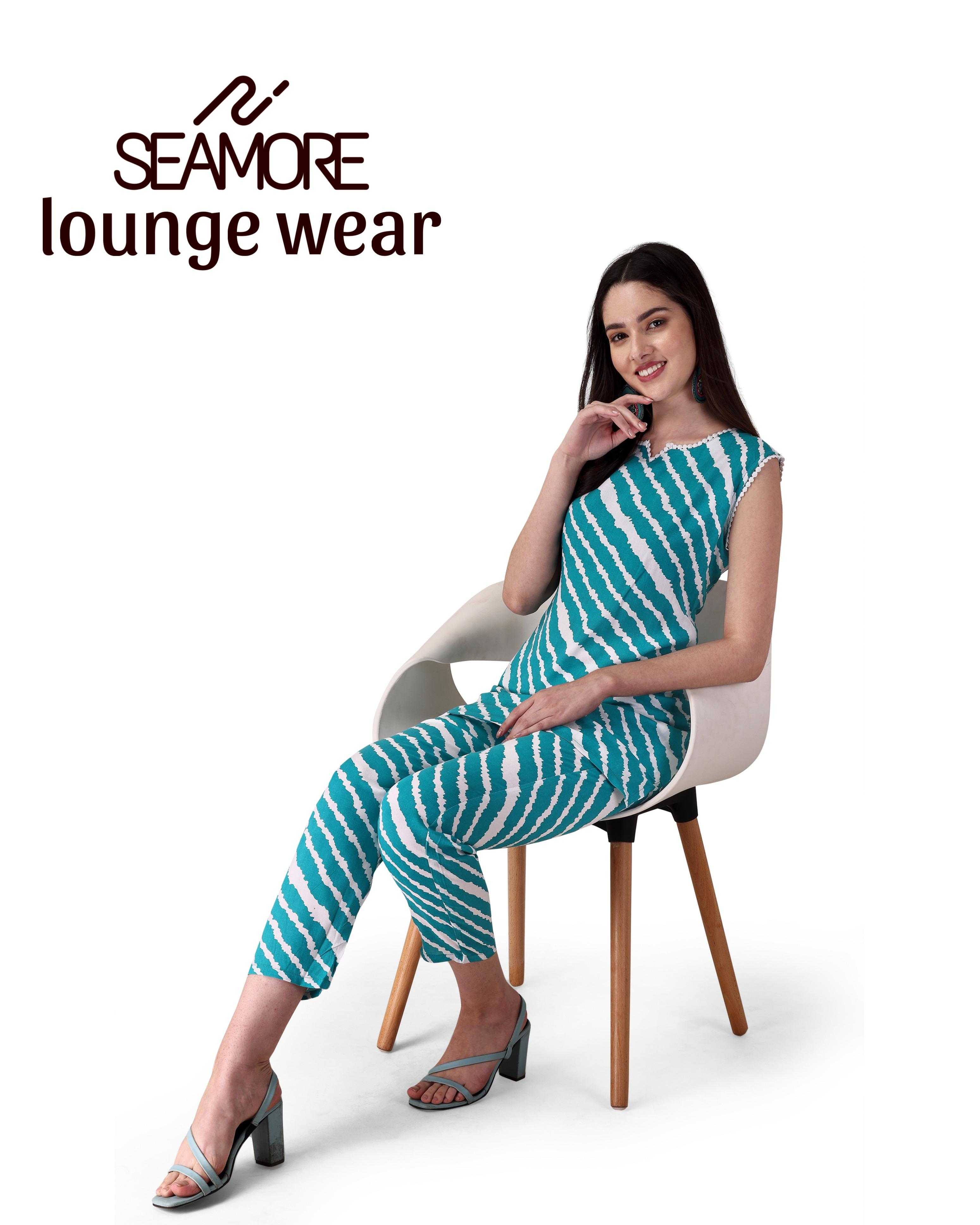 seamore women lounge wear 9901-9904 casual wear kurti pant