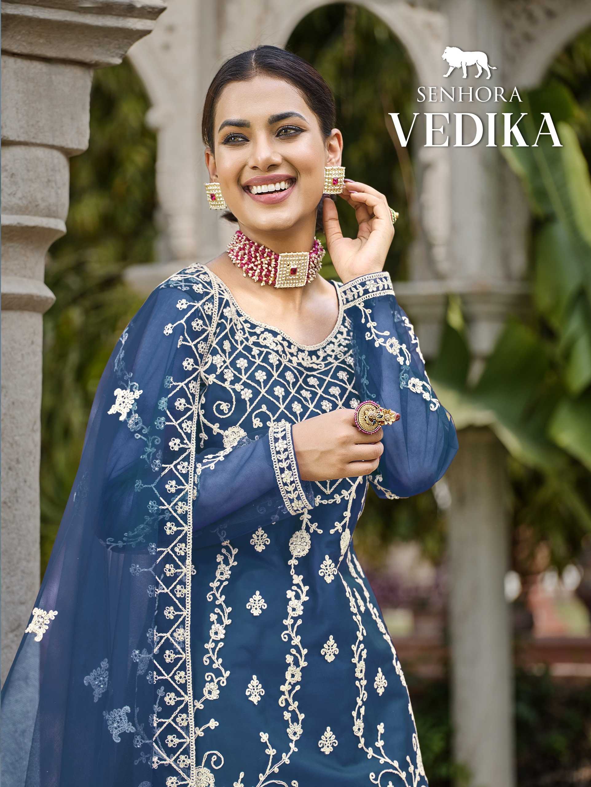 senhora vedika vol 2 designer semistitch wedding wear salwar kameez