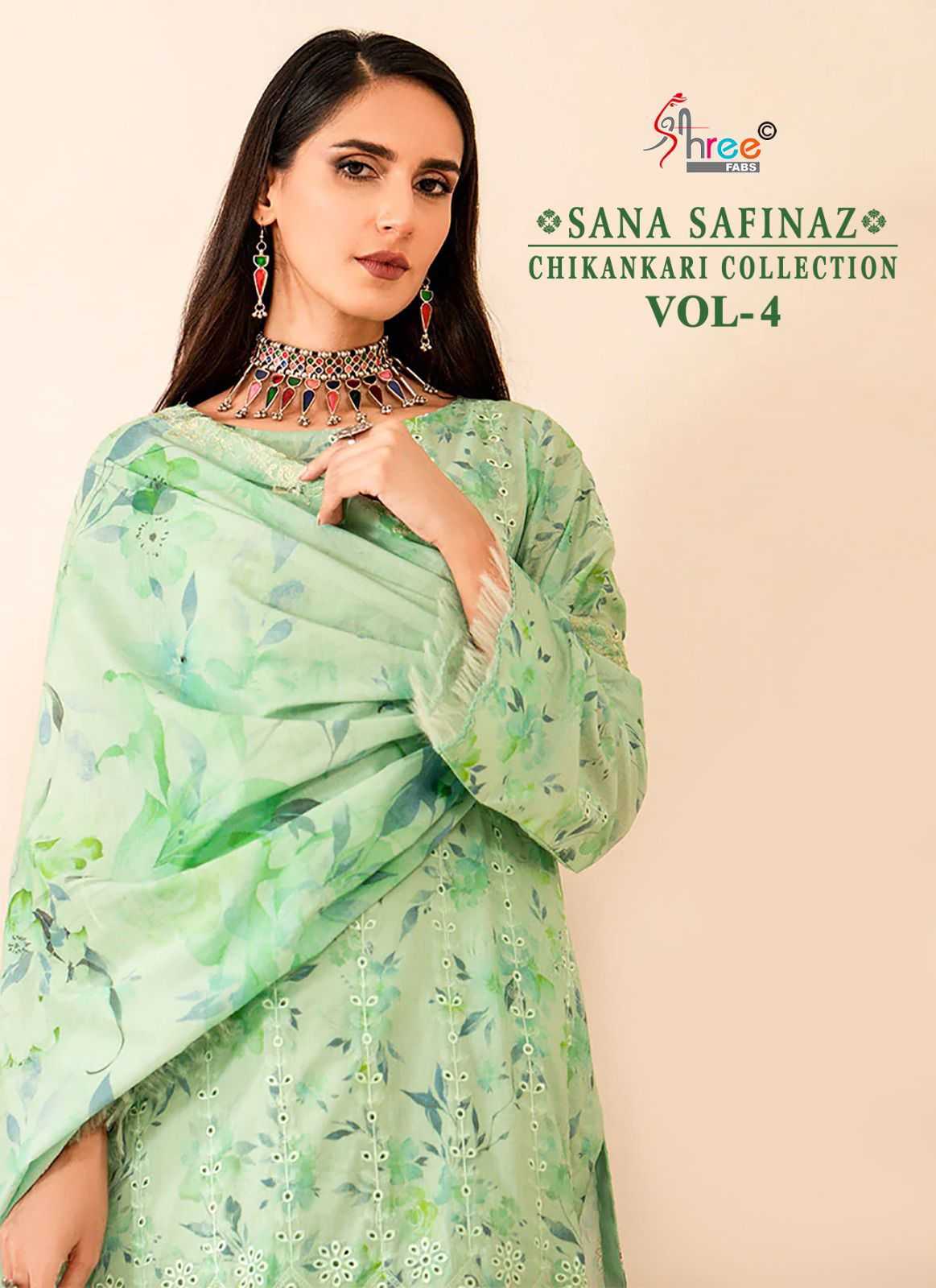 shree fab sana safinaz chikankari collection vol 4 pakistani unstitch suit