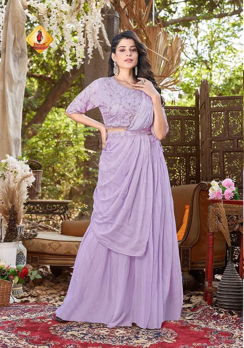 shruti aesthetic readymade wedding wear drapping designs 3pc collection 