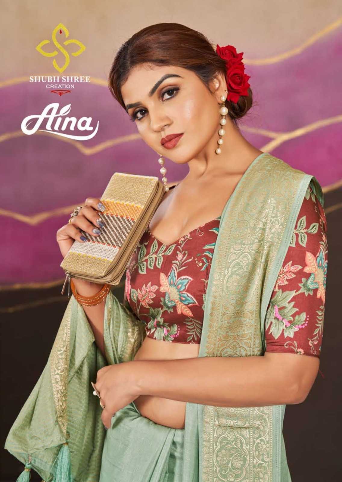 shubh shree creation aina beautiful festive wear sarees