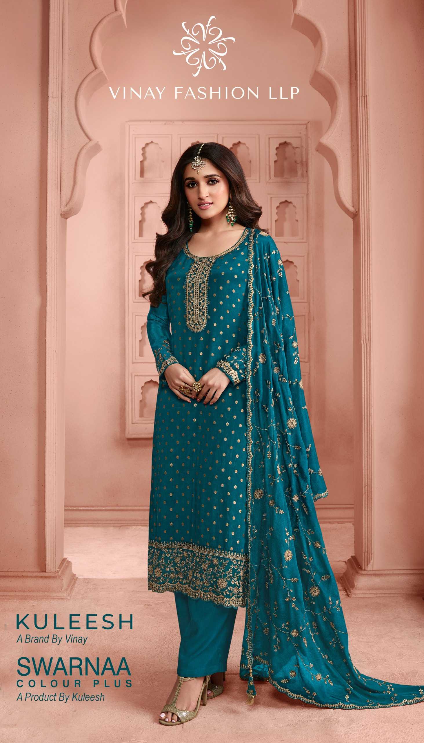 vinay fashion swarnaa colour plus designer wedding wear unstitch salwar kameez