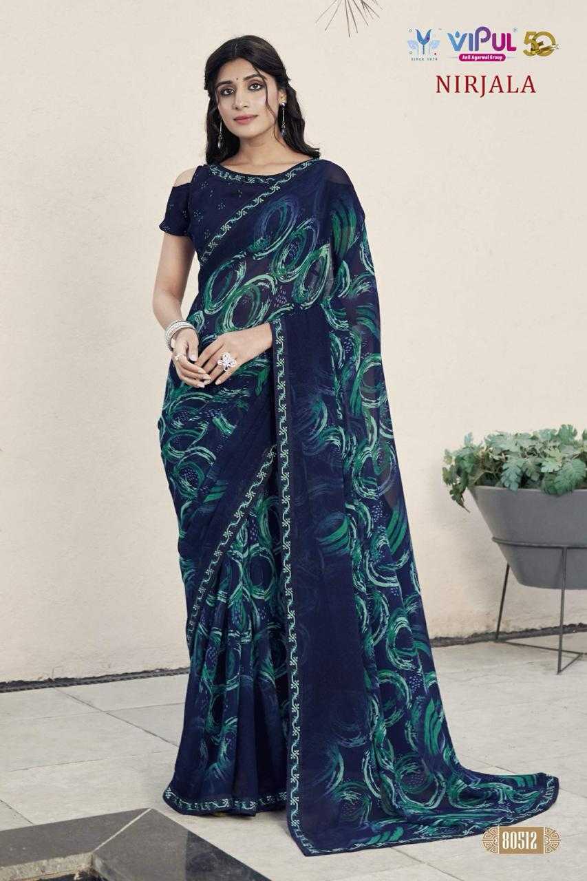 vipul fashion nirjala hit 80505-80516 georgette fancy sarees collection