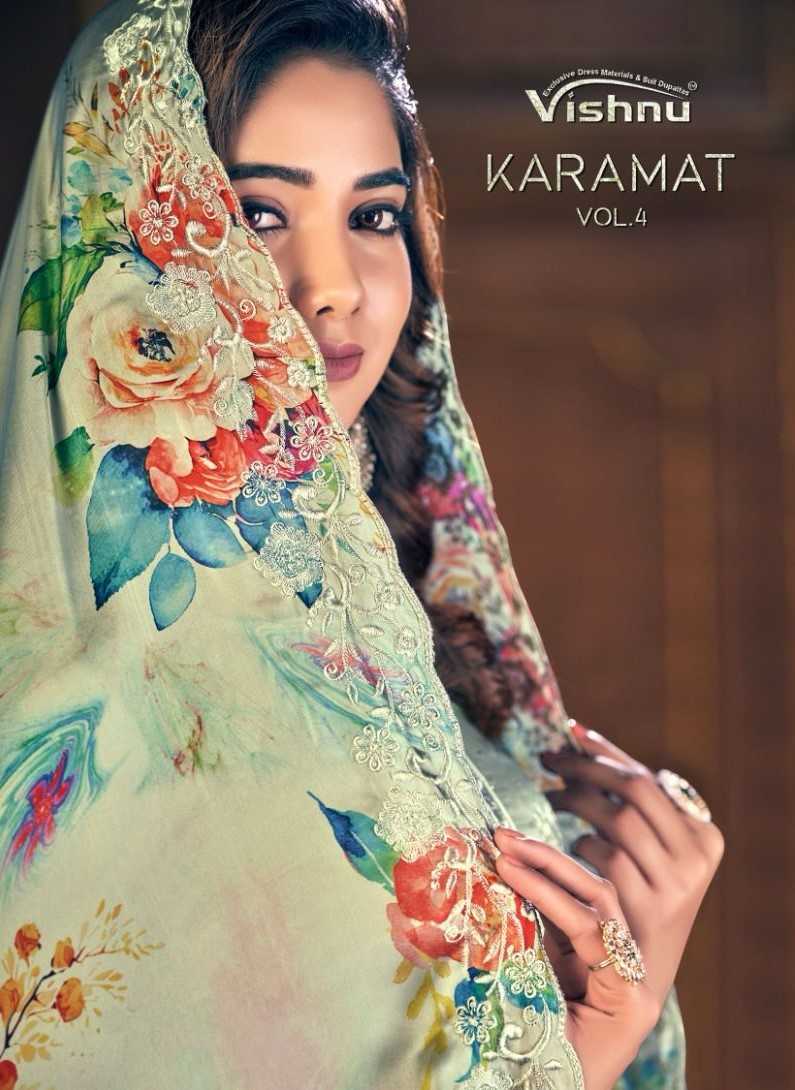 vishnu impex karamat vol 4 occasion wear digital print with work dress material