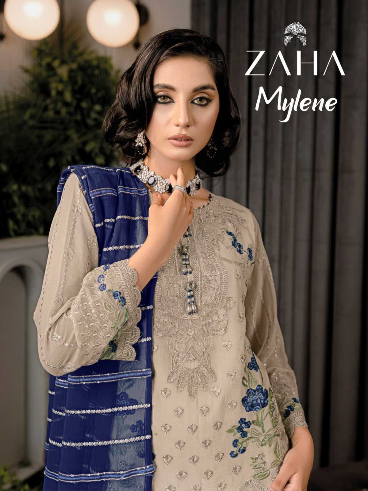 zaha mylene vol 1 10267-10269 embroidery work pakistani unstitch salwar kameez