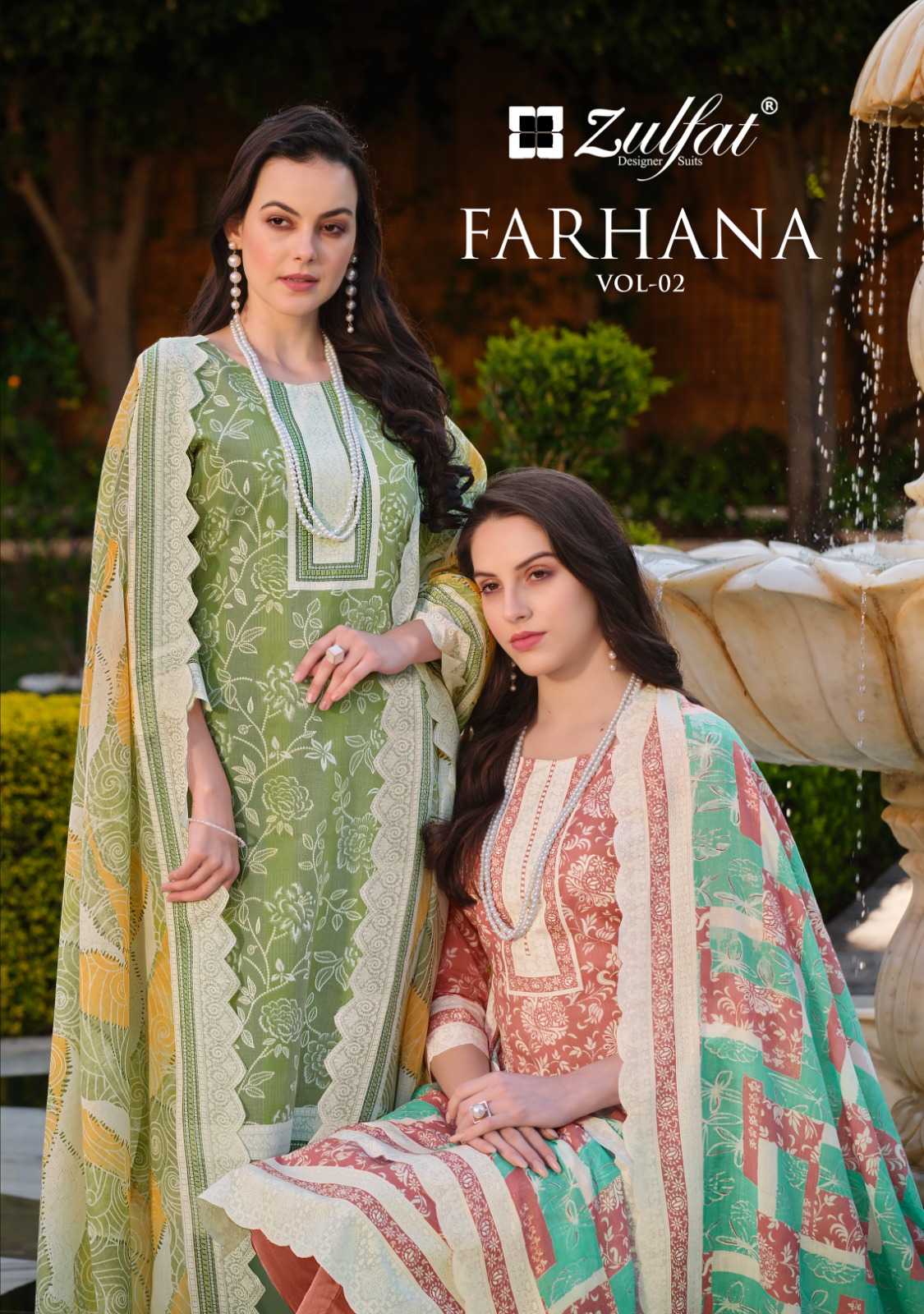 zulfat farhana vol 2 beautiful printed pakistani unstitch suit