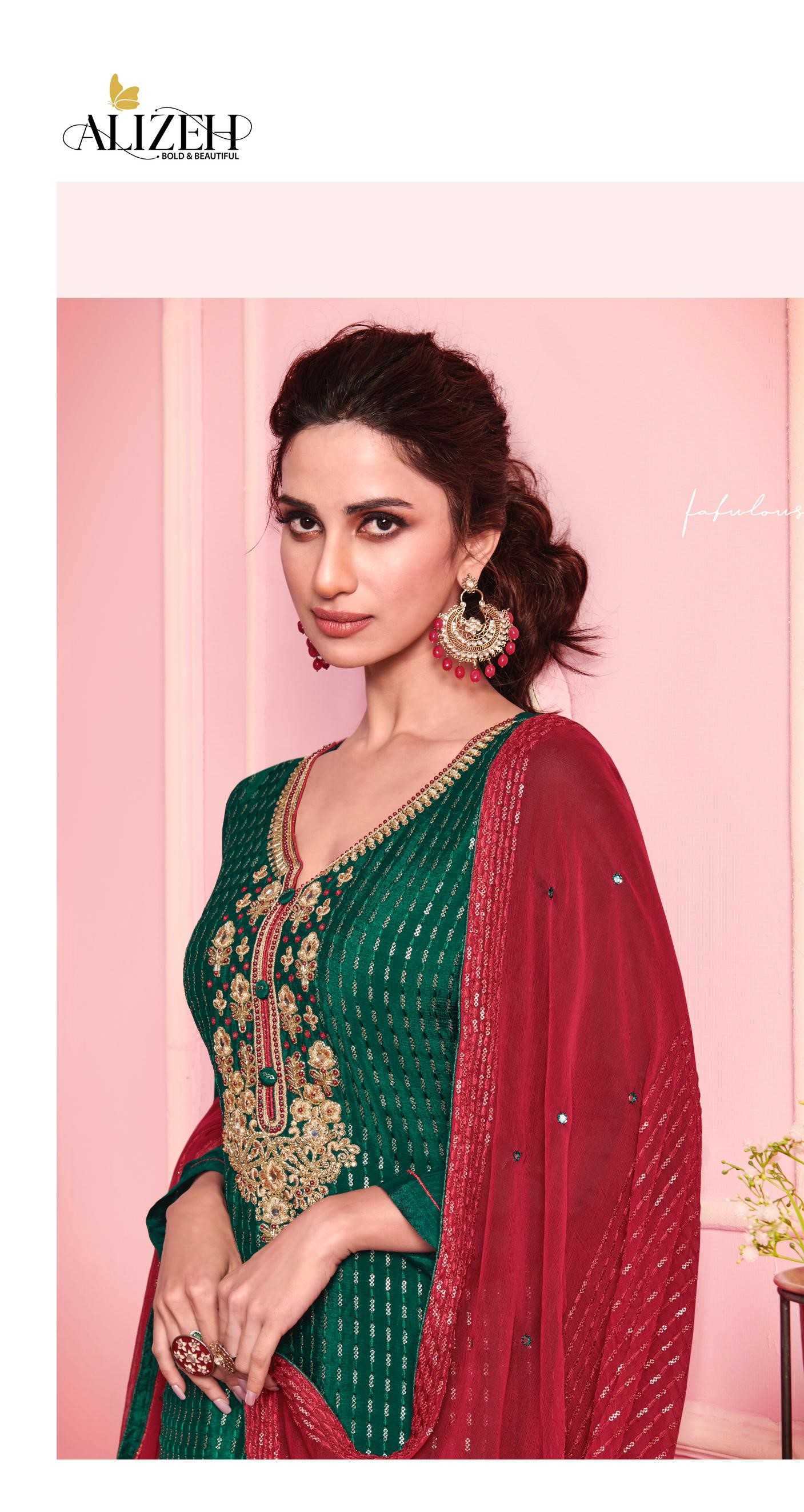 alizeh murad 2016 beautiful occasion wear unstitch suit single design