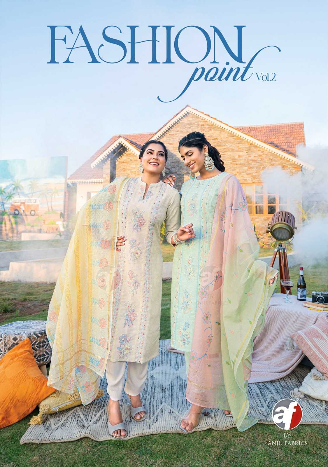 anju fab fashion point vol 2 designer katha work readymade festive wear salwar kameez