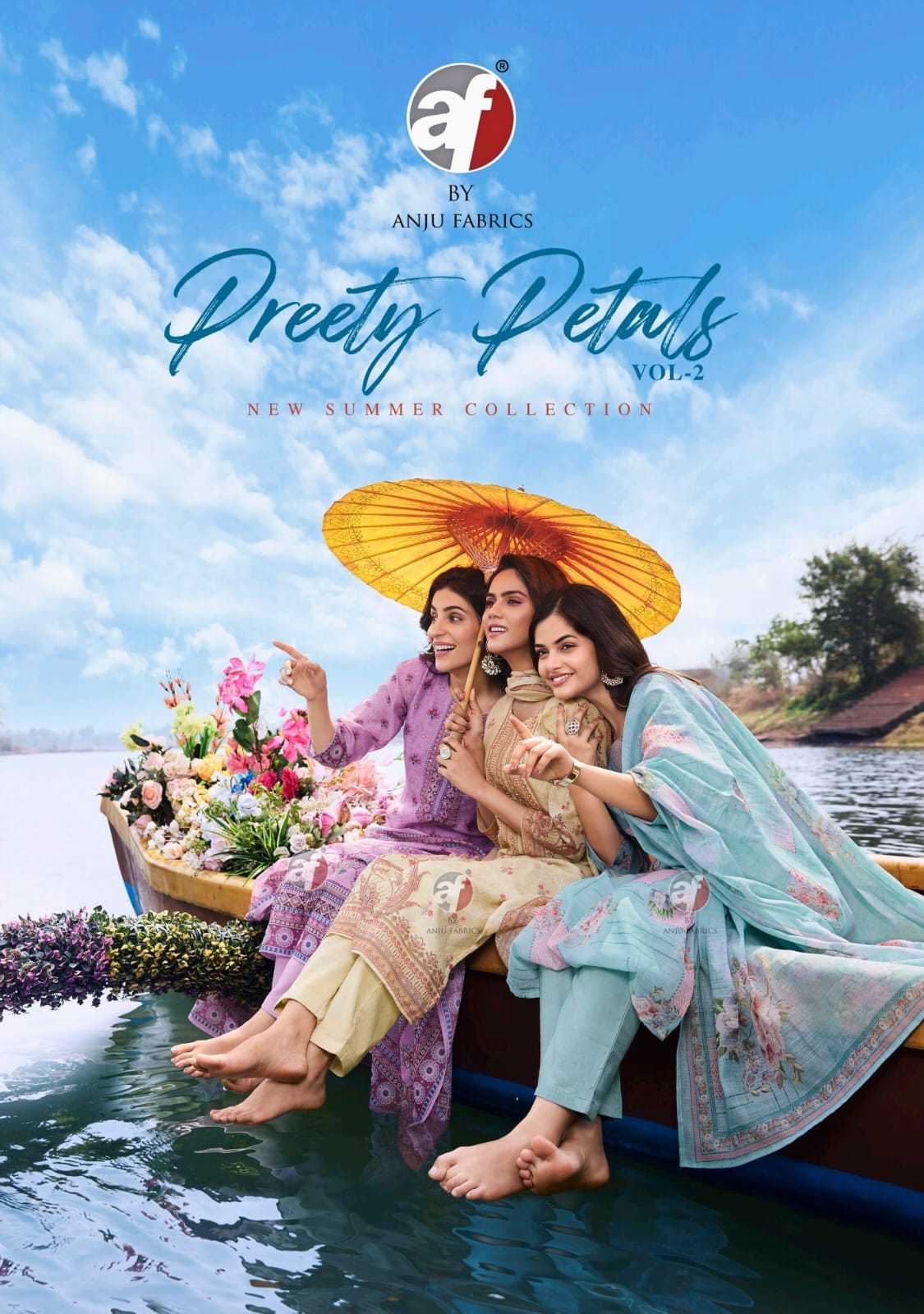 anju fab preety petals vol 2 summer wear readymade salwar kameez collection 