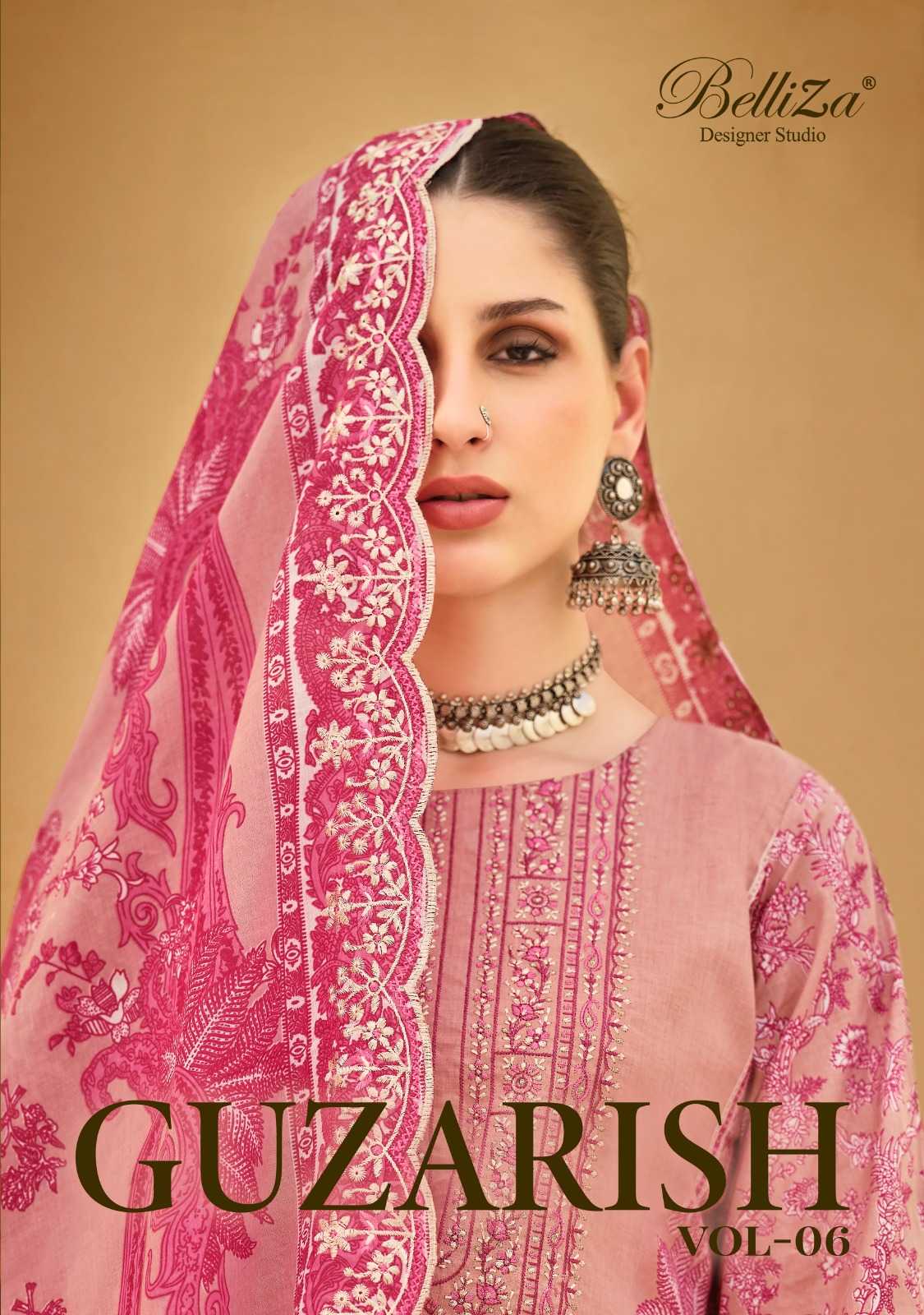 belliza designer guzarish vol 6 pakistani cotton digital print unstitch dress material 