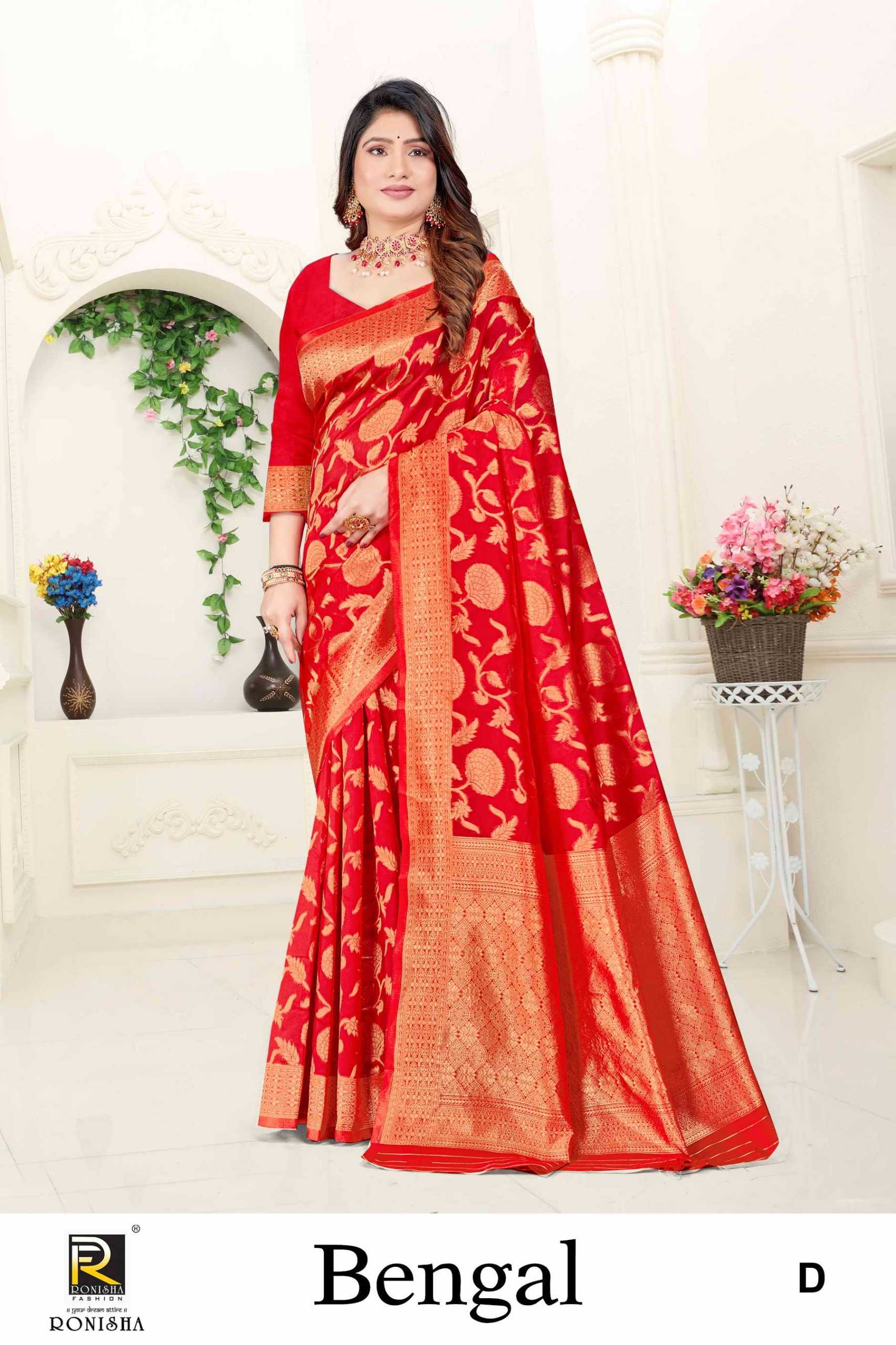 BENGAL  BY RANJNA SAREE BANARASI SILK PREMIUM FABRICS SUPER HIT COLLECTION SAREES