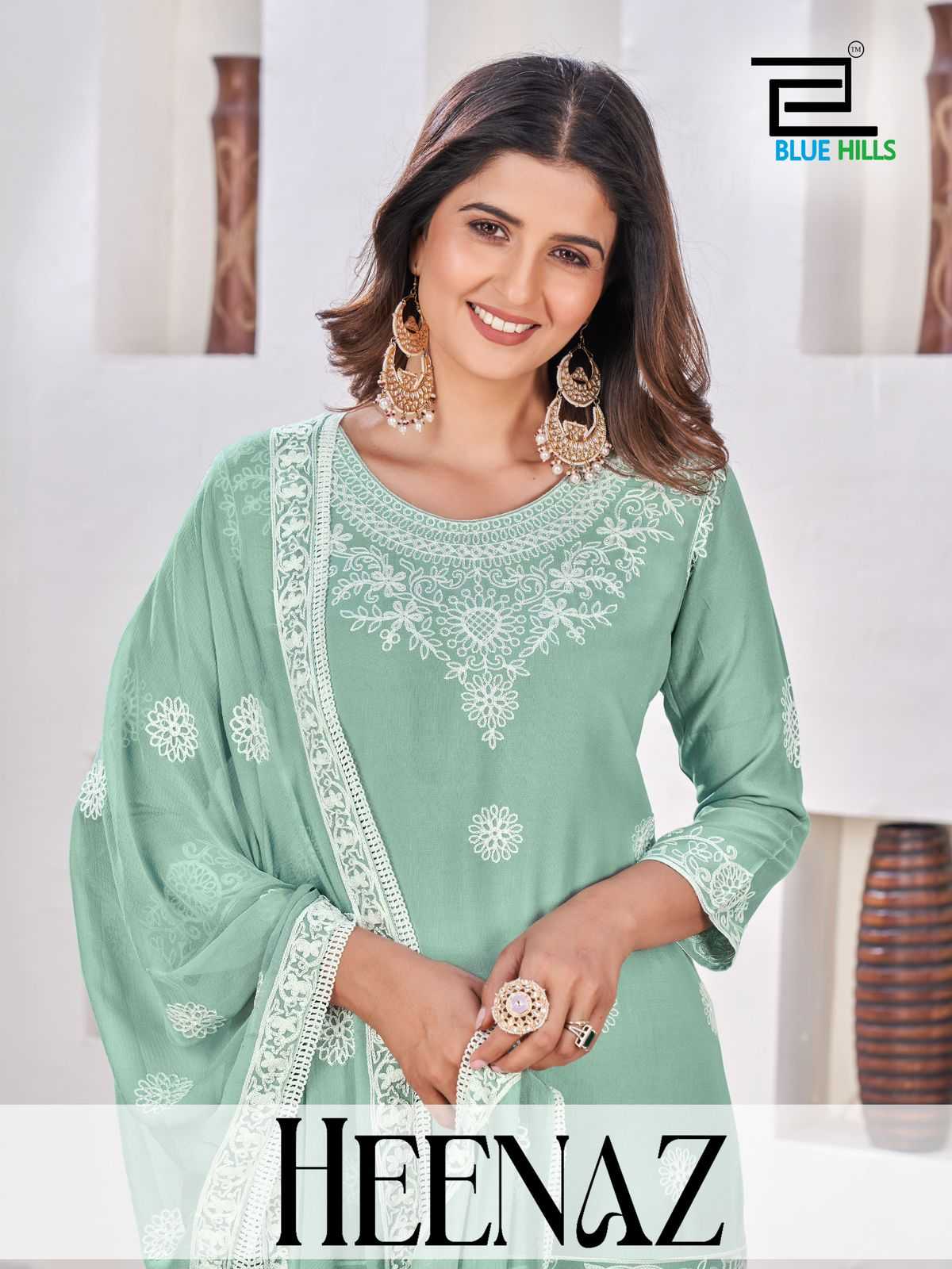 blue hills heenaz vol 1 fullstitch fancy work salwar kameez