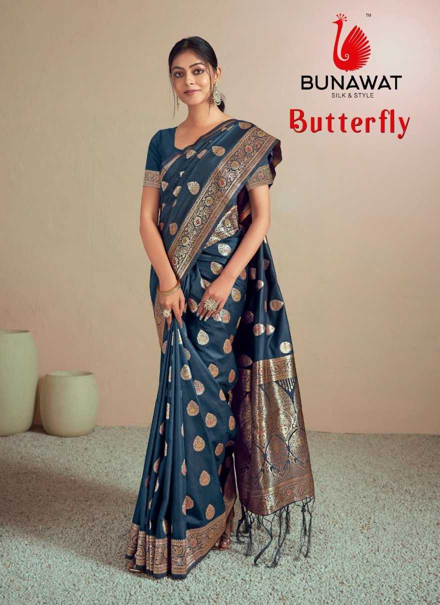 bunawat butterfly silk zari weaving silk saris wholesaler