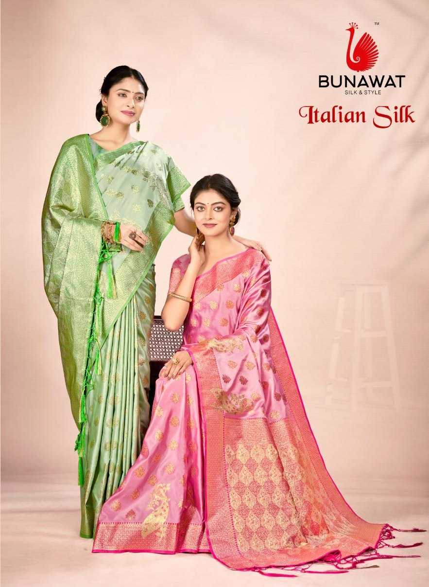 bunawat italian silk satan silk zari weaving silk saris wholesaler