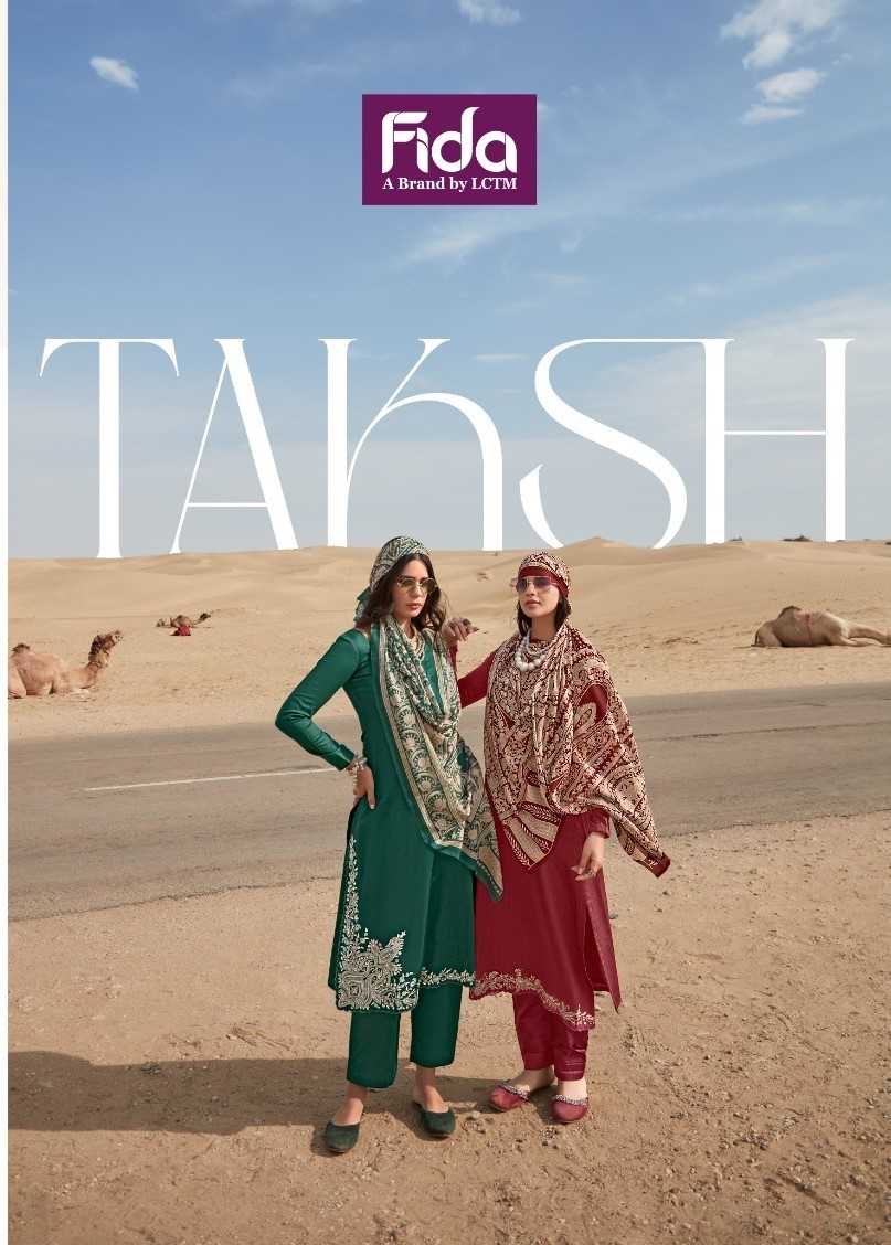 fida taksh brand new pakistani embroidery work unstitch suit
