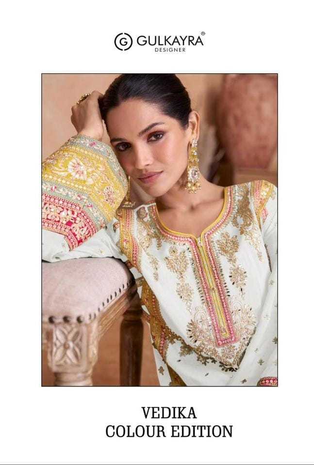 gulkayra designer vedika colour edition 7406 gh fullstitch occasion wear 3pcs collection