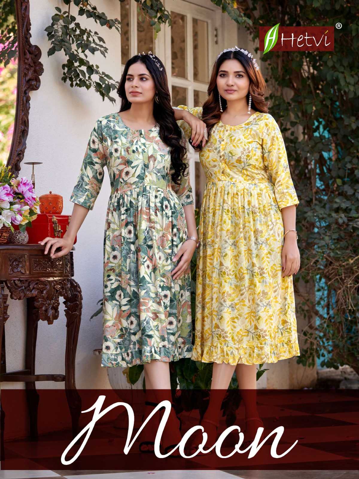 hetvi moon fancy travel wear comfy stitch long kurti