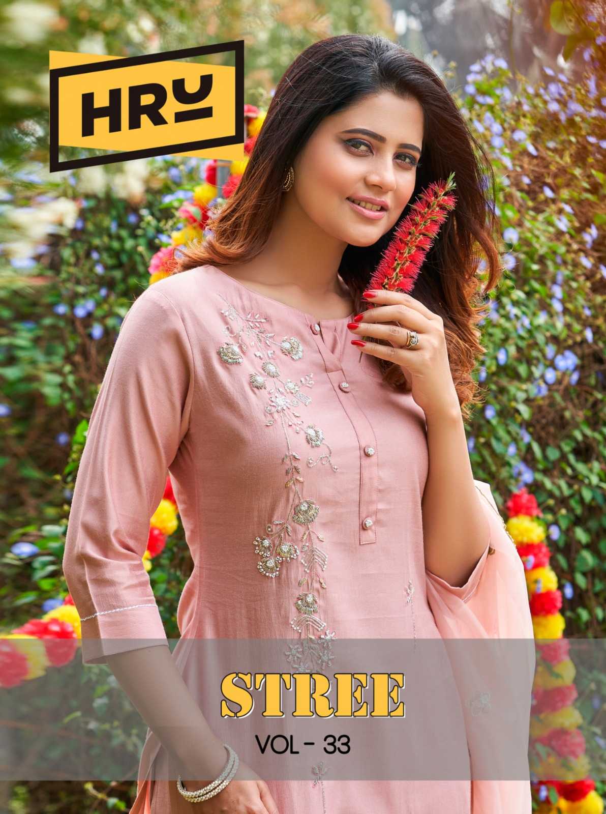 hru india stree vol 33 readymade ethnic zardosi work salwar kameez