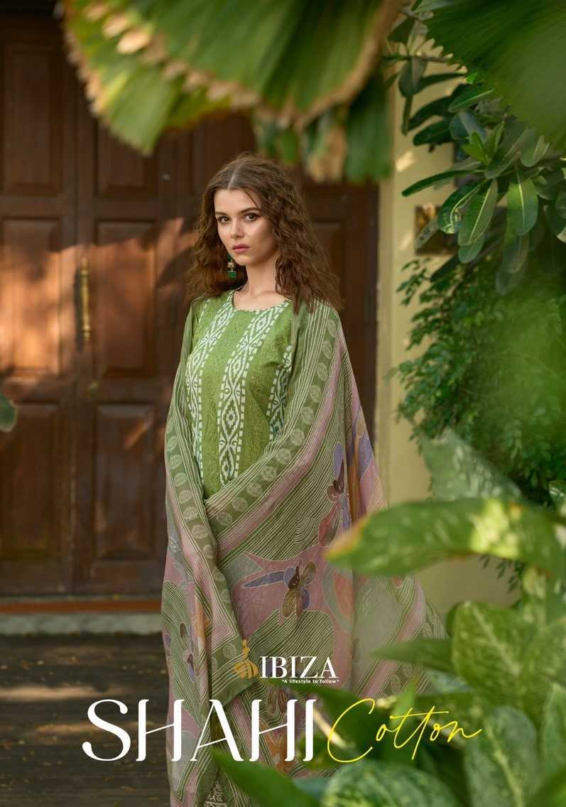 ibiza suit shahi cotton fancy digita print with work unstitch suit