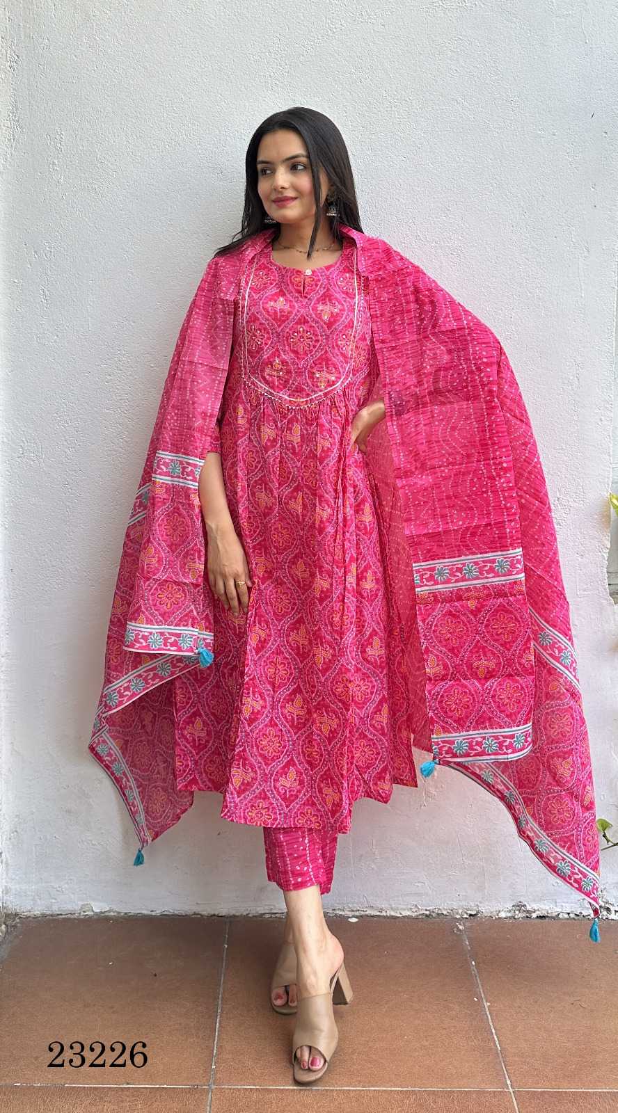 indira 23226 cambric cotton readymade salwar suit combo set 