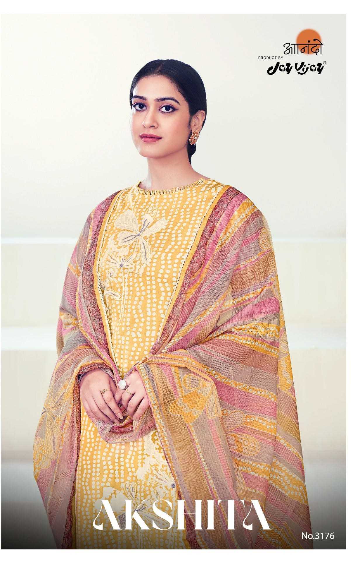 jayvijay akshita 3179 classy wear print with work unstitch salwar kameez