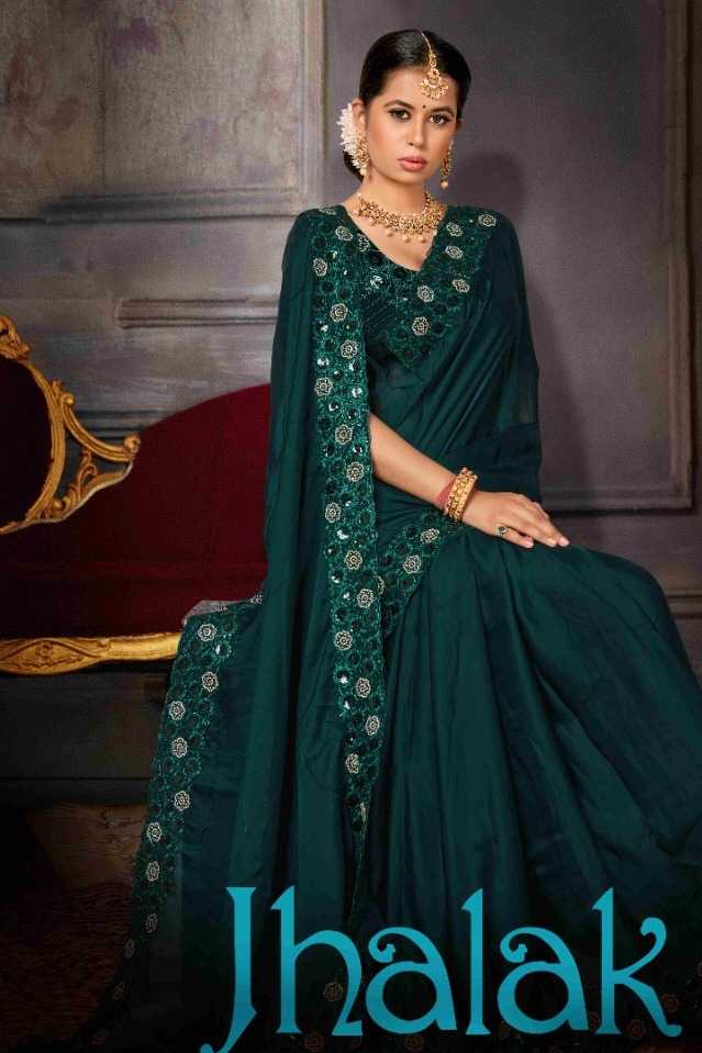 jhalak by mehak 637a-637f georgette exclusive saree wholesaler 