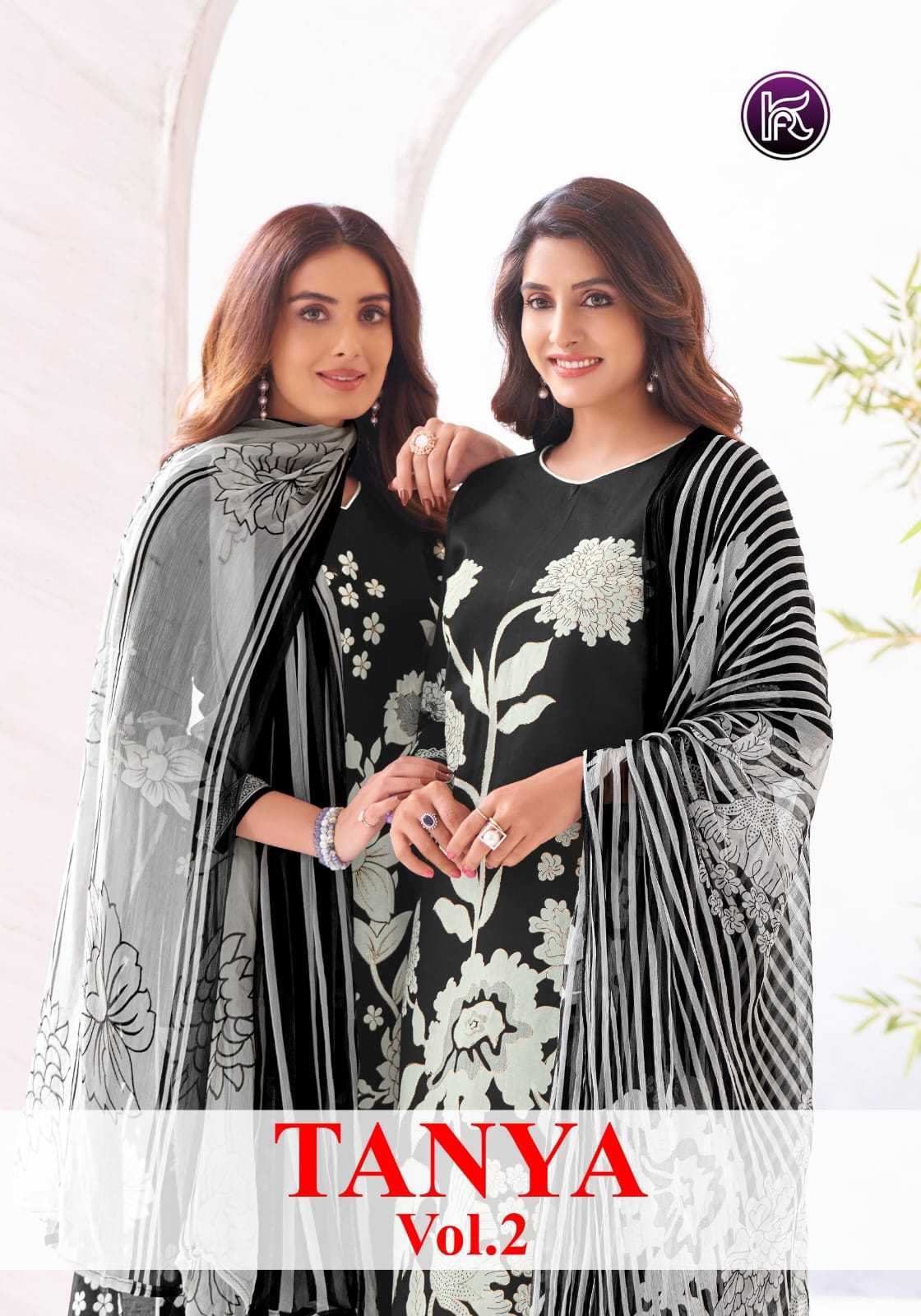 kala fashion tanya vol 2 2001-2006 summer wear black specia dress material