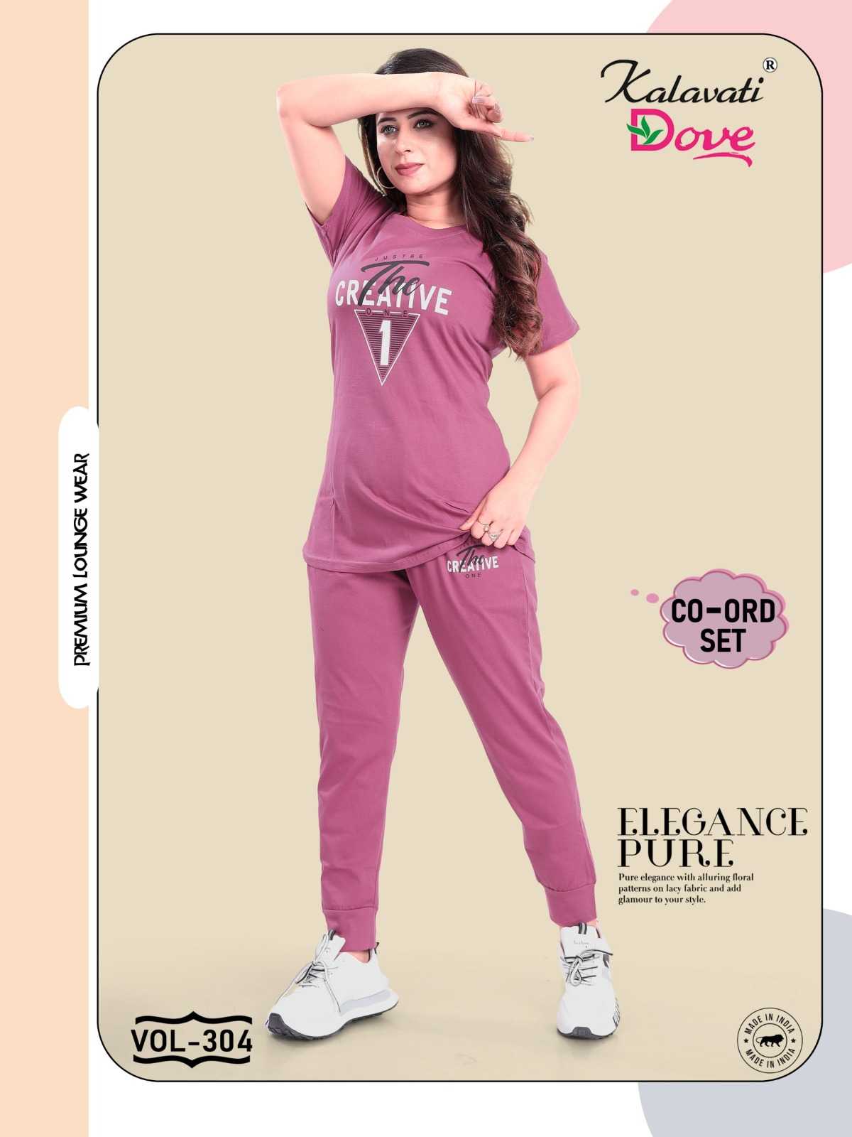 kalavati dove vol 304 cotton hosiery regular wear full stitch co-ord sets collection
