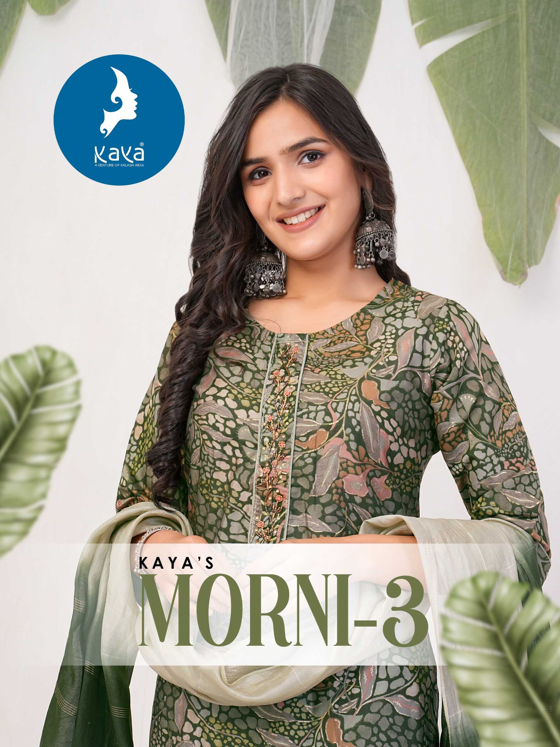 kaya morni vol 3 festive wear chanderi readymade salwar kameez in plus size