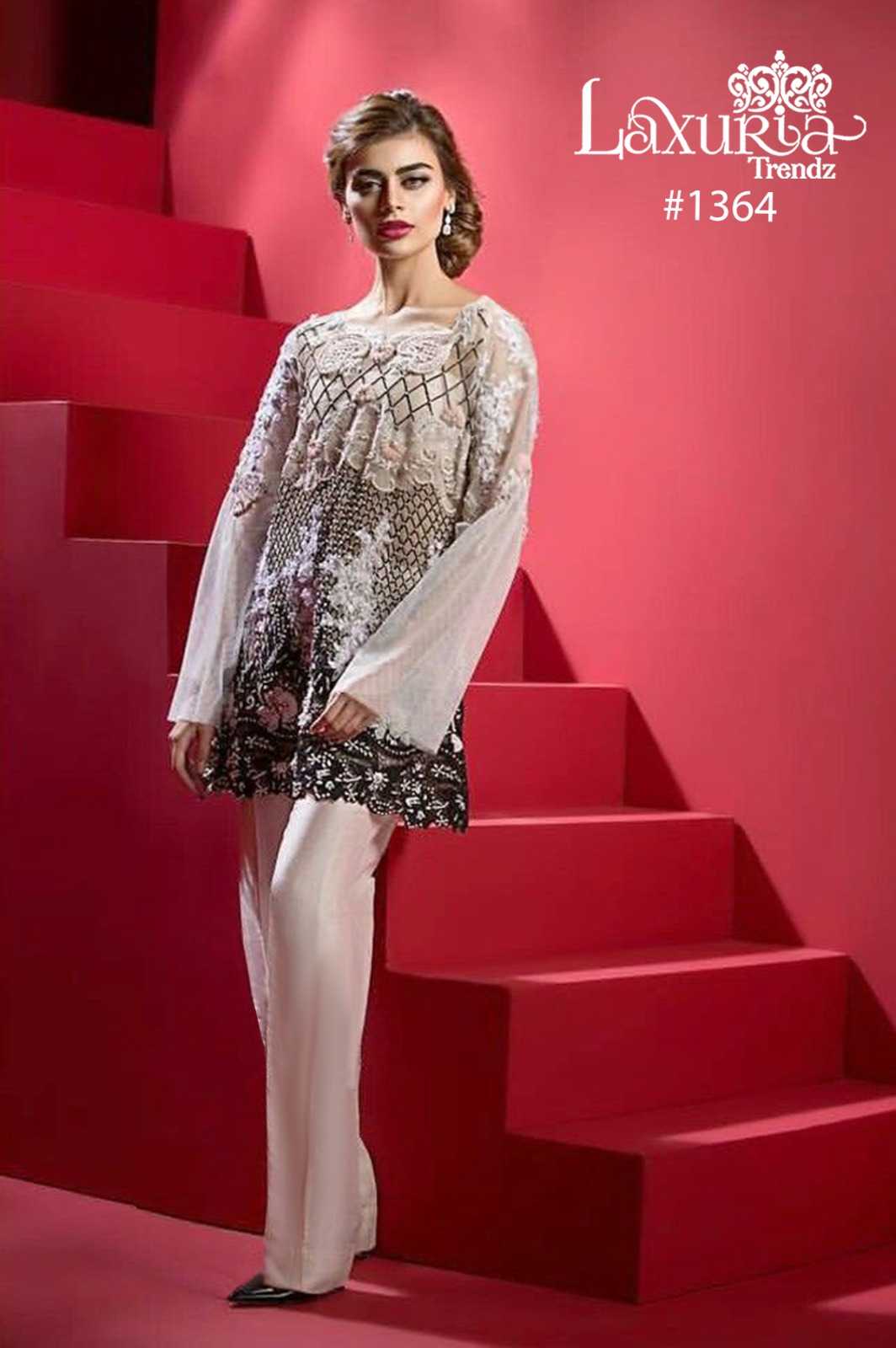 laxuria 1364 satin organza readymade pakistani cordset collection 