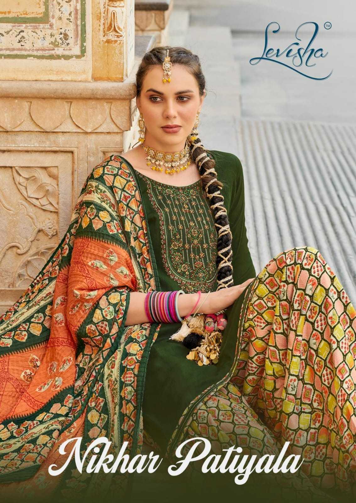 levisha nikhar patiyala summer wear viscose unstitch salwar suit
