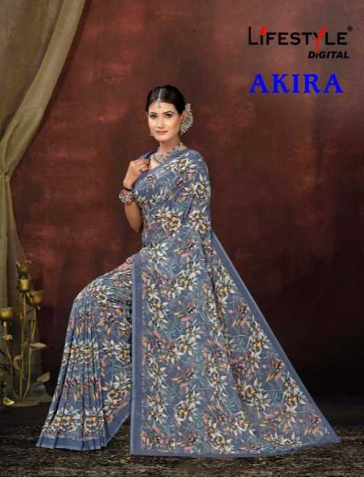 lifestyle akira summer wear printed saree collection 