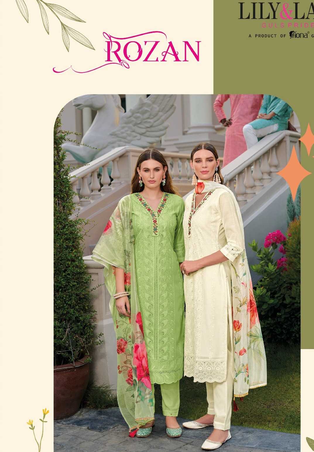 lily and lali rozan function wear handwork readymade kurti pant dupatta 