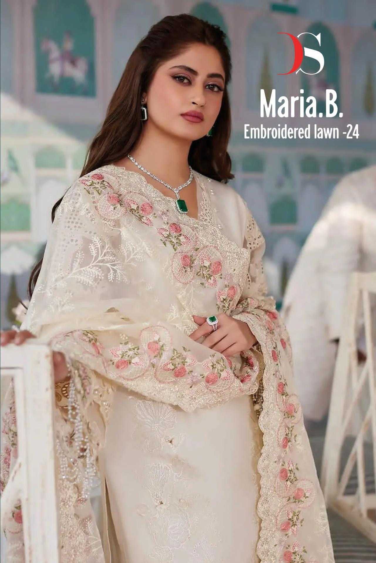 maria b embroidered lawn vol 24 by deepsy suit designer Pakistani salwar kameez 
