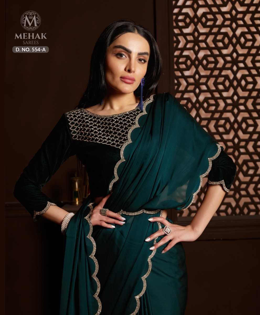 mehak 554a-554e wedding wear designer silk satin saree collection 