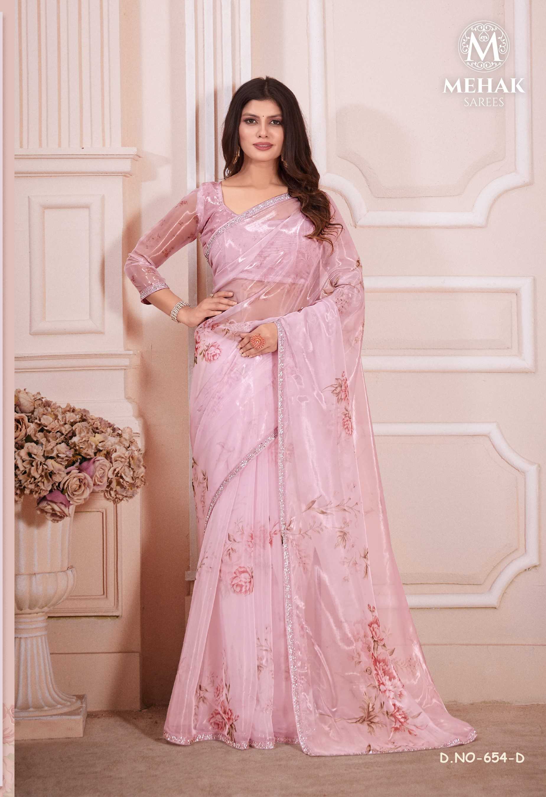 mehak 654a-7654e occasion wear designer work sarees wholesaler