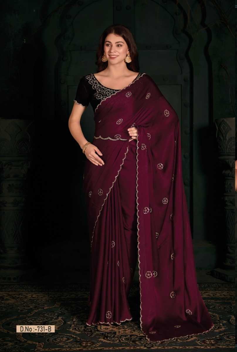 mehak 731a - 731f designer exclusive pure satin georgette ethnic saree wholesaler 