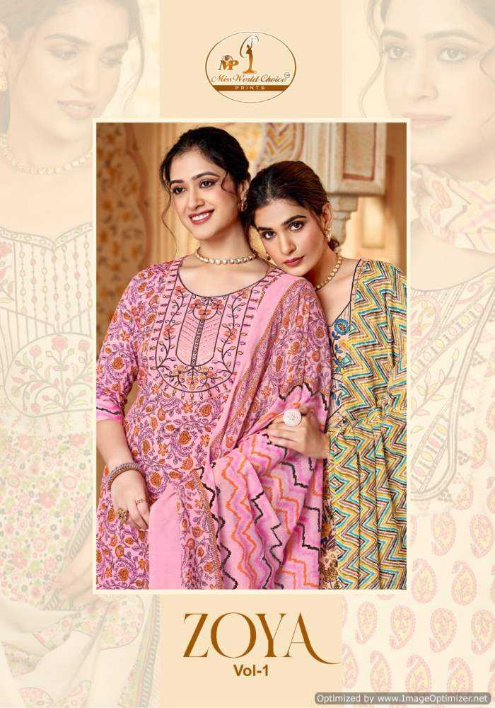 miss world choice zoya vol 1 pakistani casual wear cotton dress material