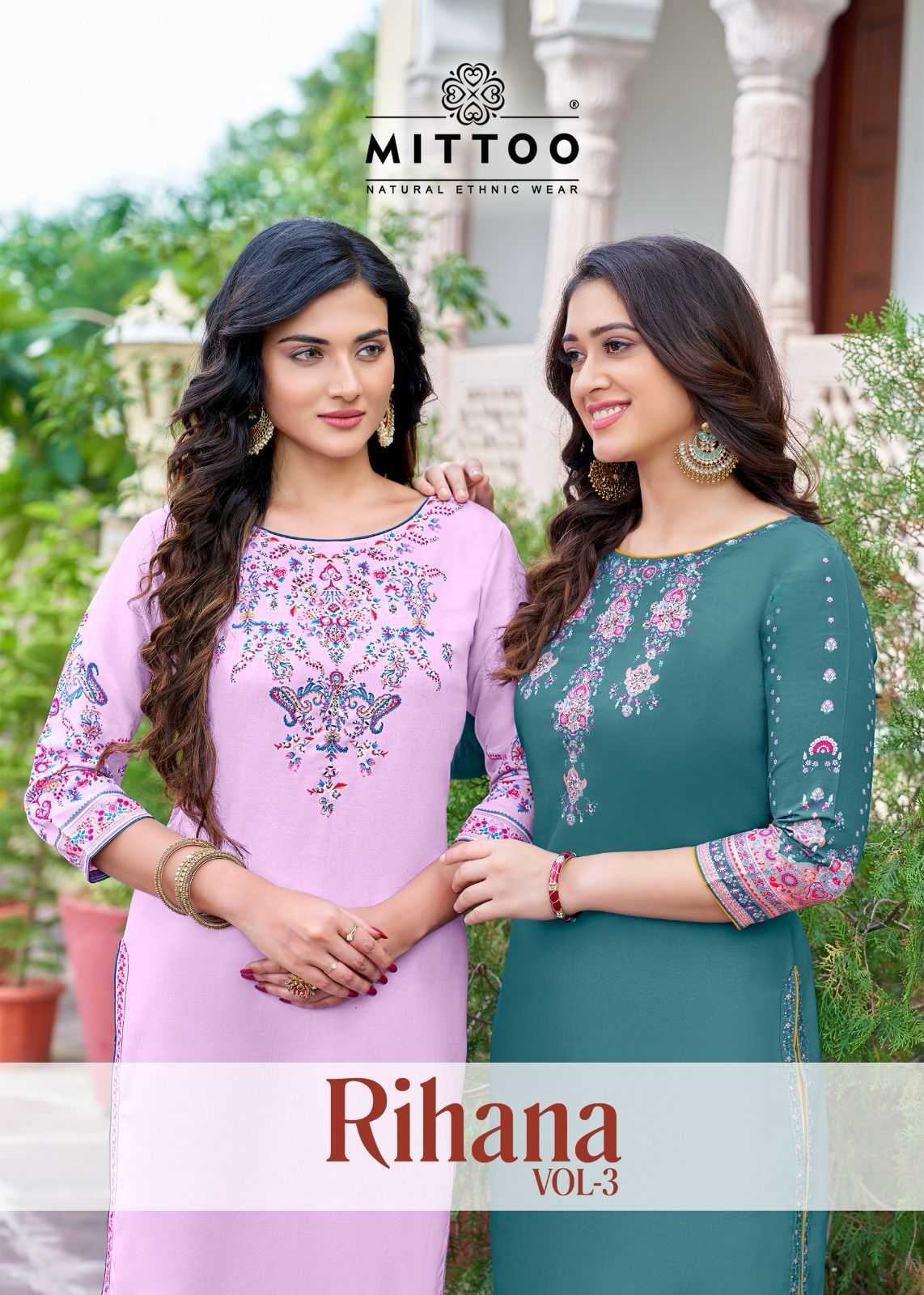 mittoo riha vol 3 rayon fancy wear readymade kurti collection 