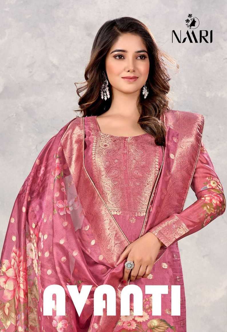 naari avanti organza classy wear unstitch salwar suit supplier 