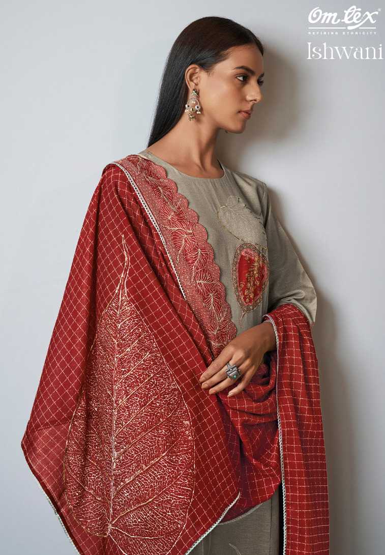 omtex ishwani digital print with handwork unstitch salwar suit 