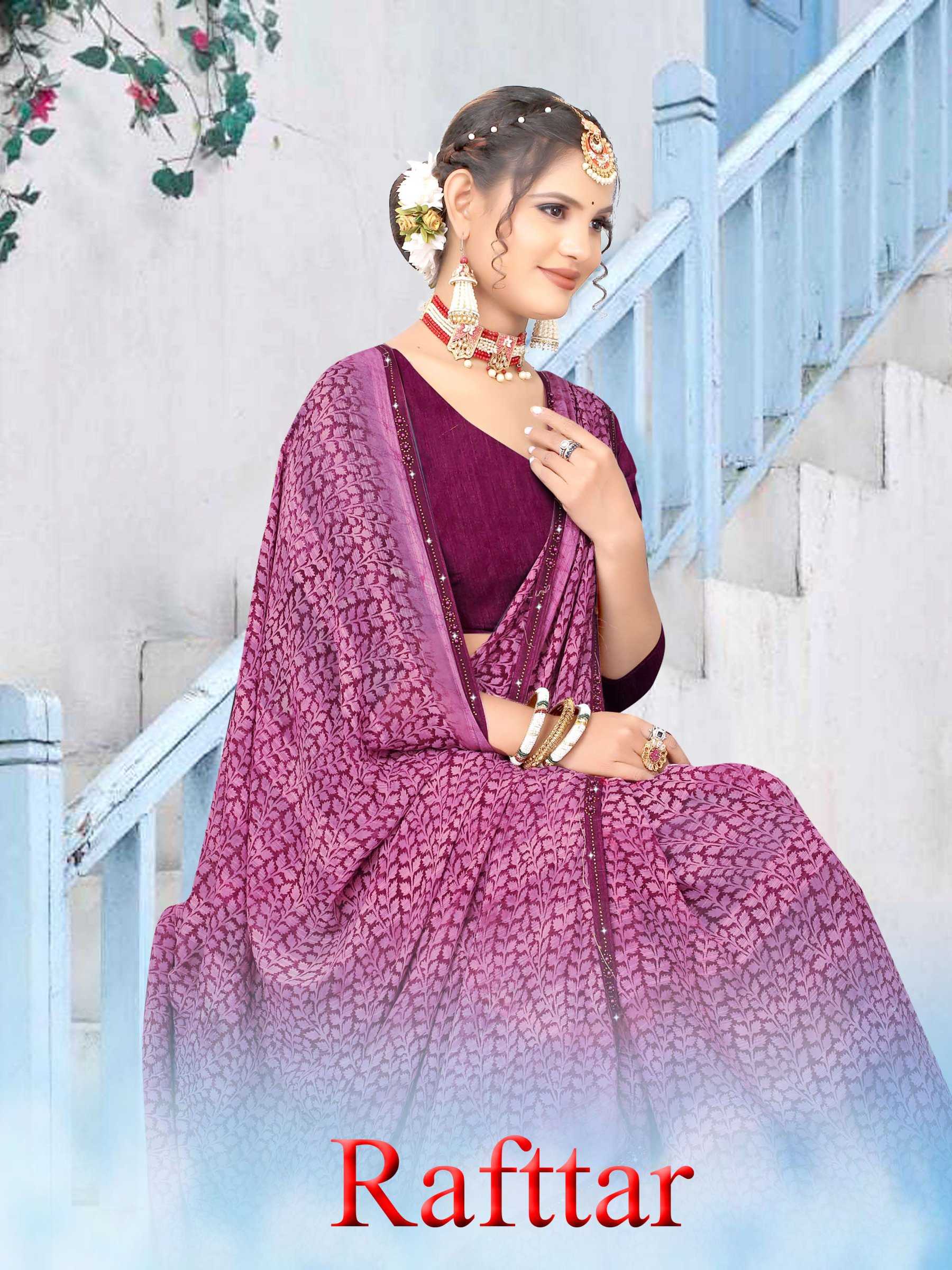 pr rfttar flower printed daily wear saree 